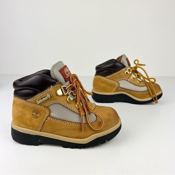 Timberland Field Boots Wheat Nubuck Lace Up Boots Toddler 9 - Picture 4 of 10